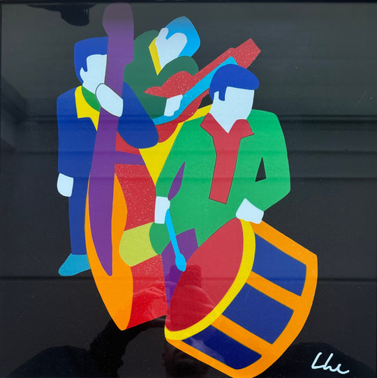 Opera incorniciata: Pop band  | Marco Lodola