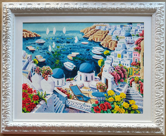 Opera incorniciata: Angolo su Santorini | Athos Faccincani