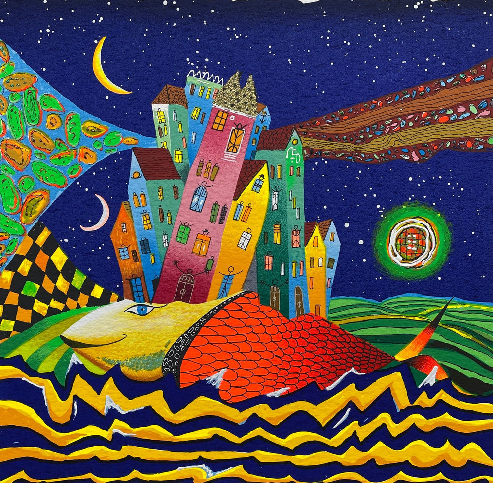 Opera incorniciata: Pesce Sognatore | Meloniski da Villacidro