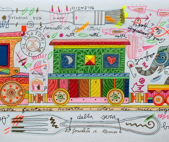 Prenderò l'ultimo treno della sera... (fondo bianco) | Francesco Musante