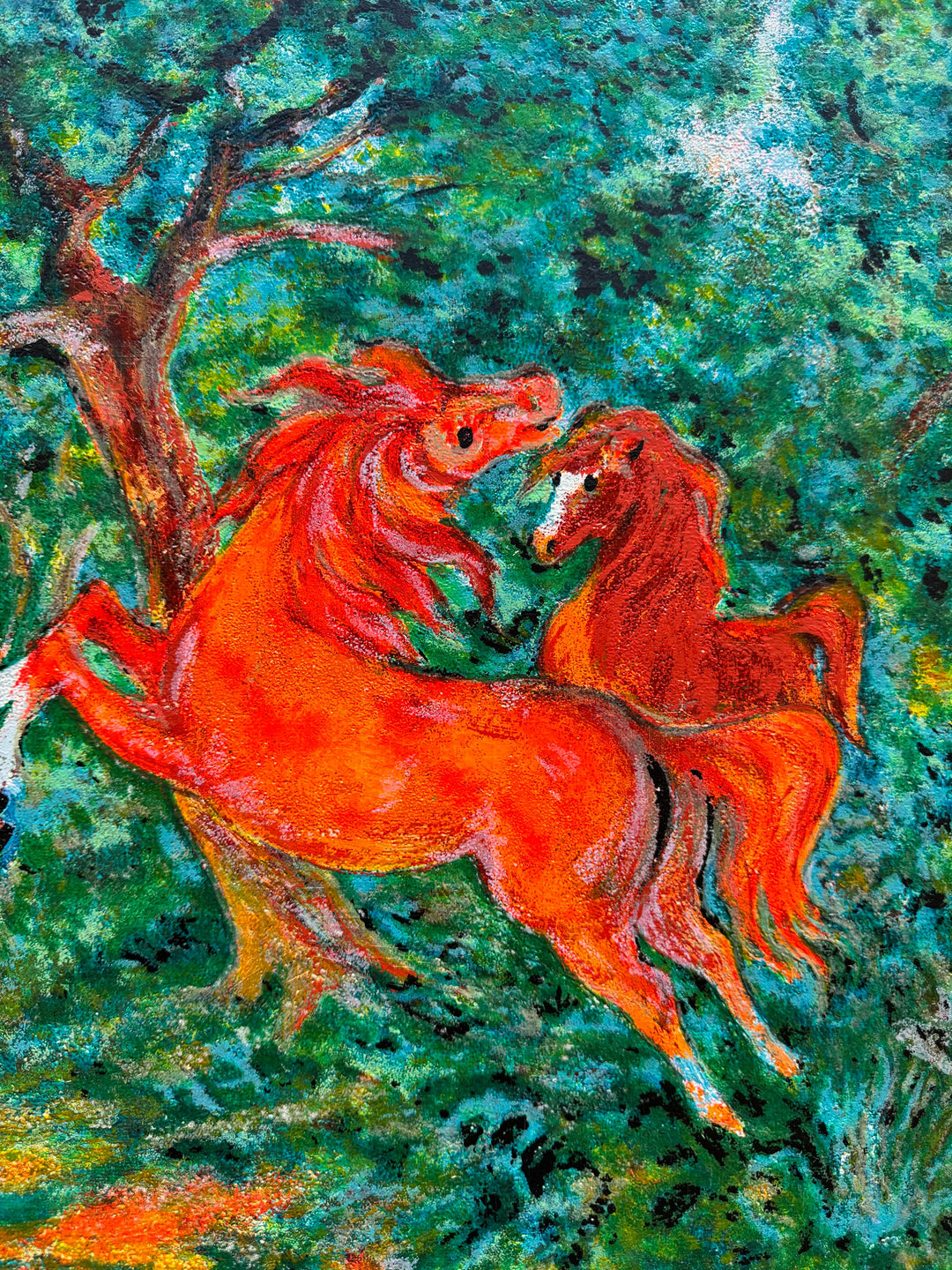 Cavalli in riva al fiume  | Aligi Sassu