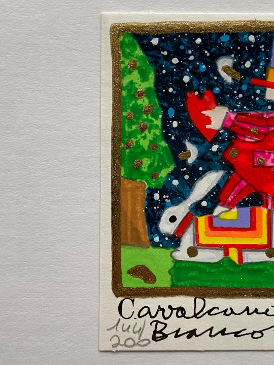 Opera in cornice: Cavalcando il bianconiglio | Francesco Musante