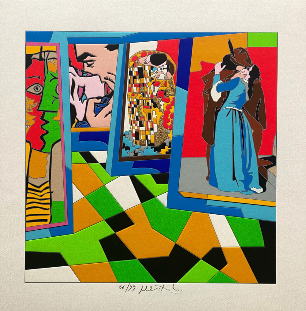 A kiss | Ugo Nespolo - Arte Focus™