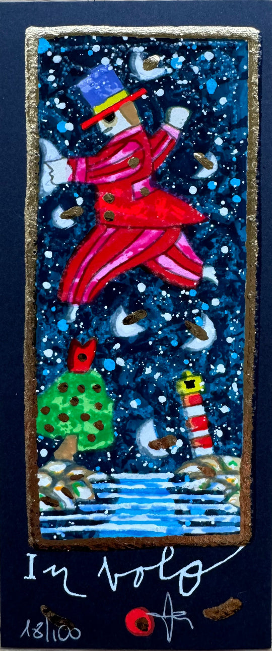 Il volo ( fondo blu) | Francesco Musante