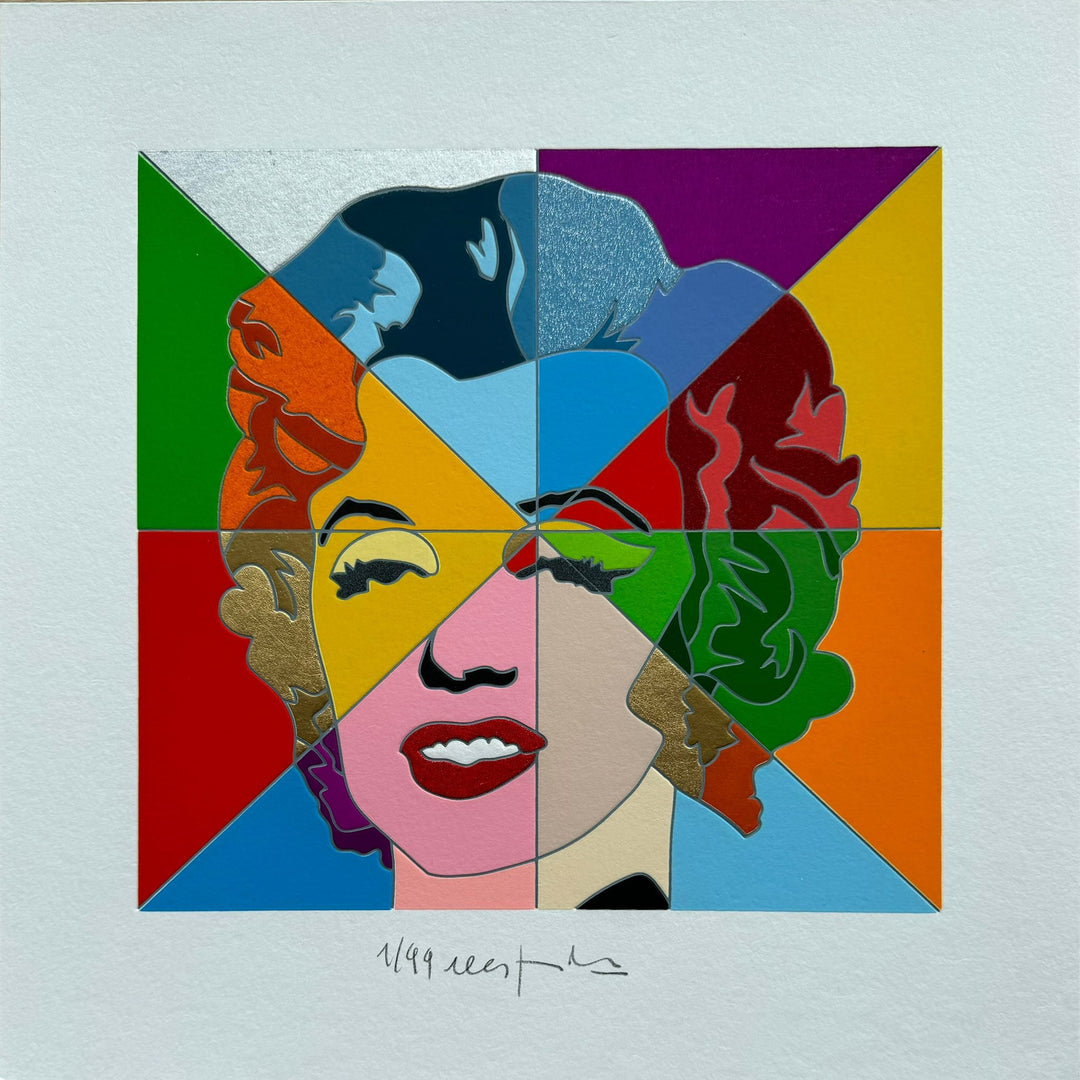 Marilyn's rainbow | Ugo Nespolo - Arte Focus™