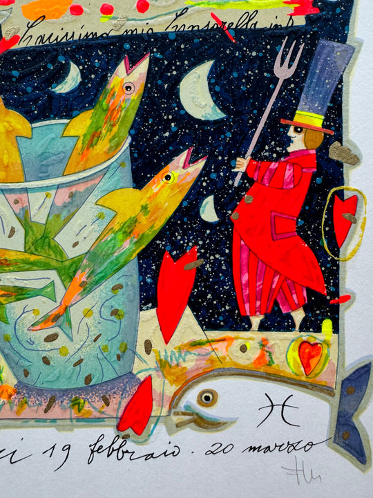 Segni Zodiacali "Pesci" (Fondo bianco) | Francesco Musante
