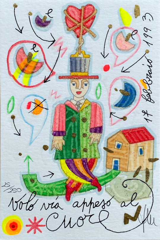 Volo via appeso al cuore (Fondo bianco) | Francesco Musante