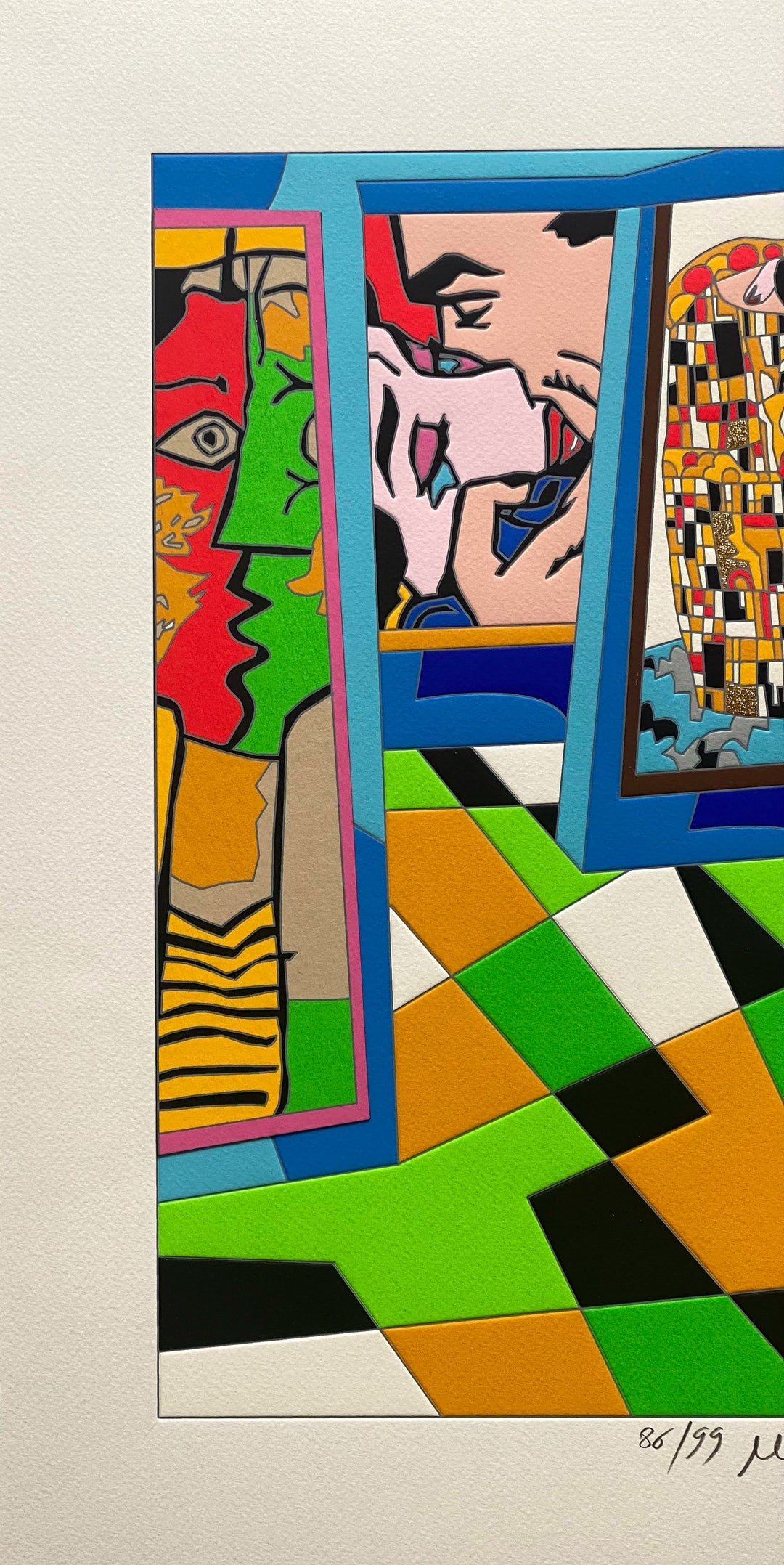 A kiss | Ugo Nespolo - Arte Focus™