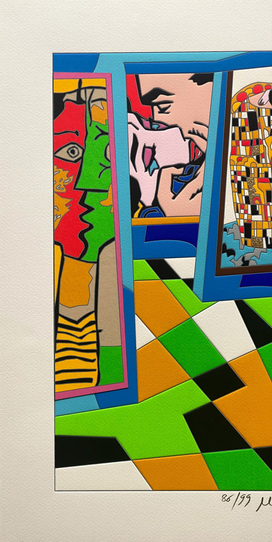 A kiss | Ugo Nespolo - Arte Focus™