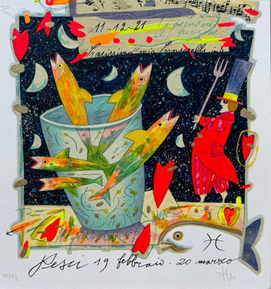 Segni Zodiacali "Pesci" (Fondo bianco) | Francesco Musante