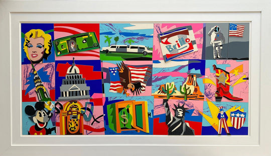 Opera incorniciata: American Icons | Ugo Nespolo