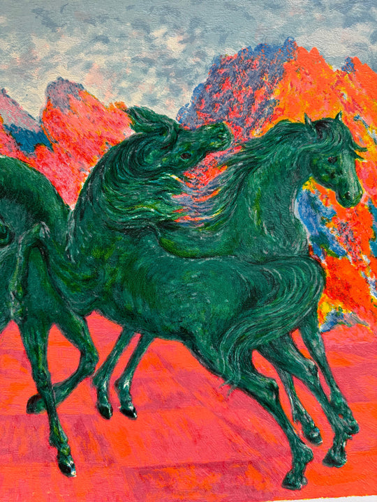 Cavalli in corsa  | Aligi Sassu