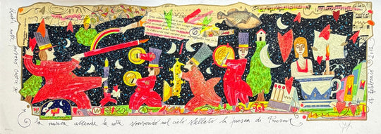 E la musica accende la notte.. (fondo bianco) | Francesco Musante