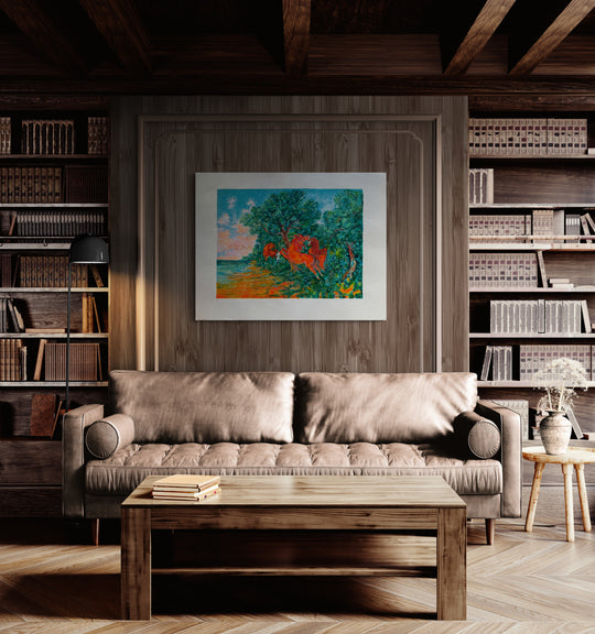 Cavalli in riva al fiume  | Aligi Sassu