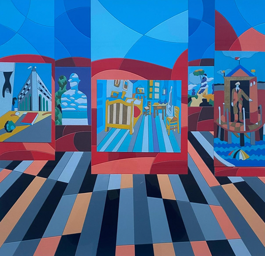 Opera in cornice: Storie di Sogni | Ugo Nespolo