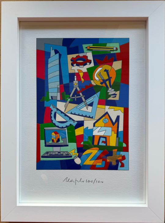 Opera incorniciata: Constructor ad arte | Ugo Nespolo