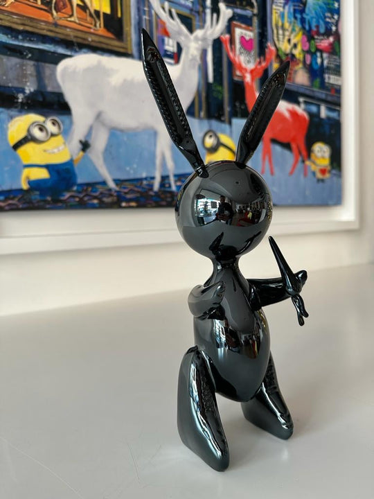 Balloon Rabbit Black | Jeff Koons (After)