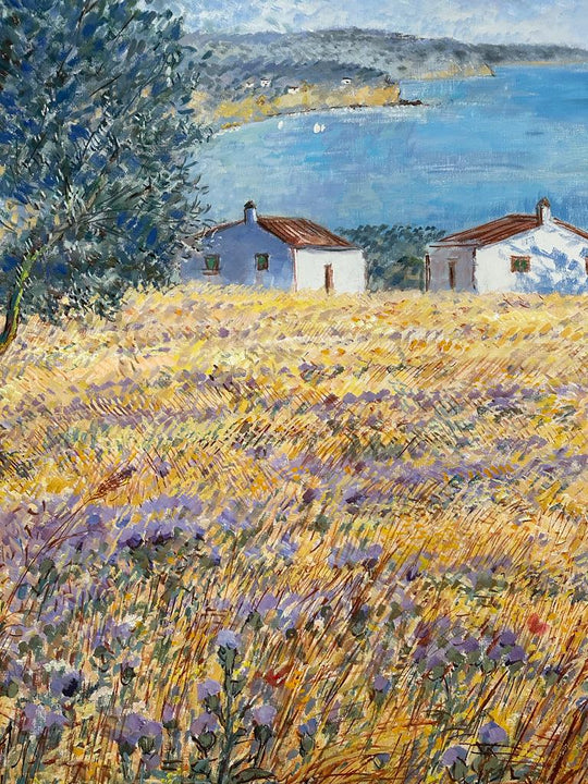 Farmhouses in a field on the Adriatic | Michele Cascella