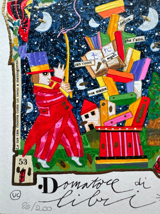 Domatore di libri (fondo bianco) | Francesco Musante