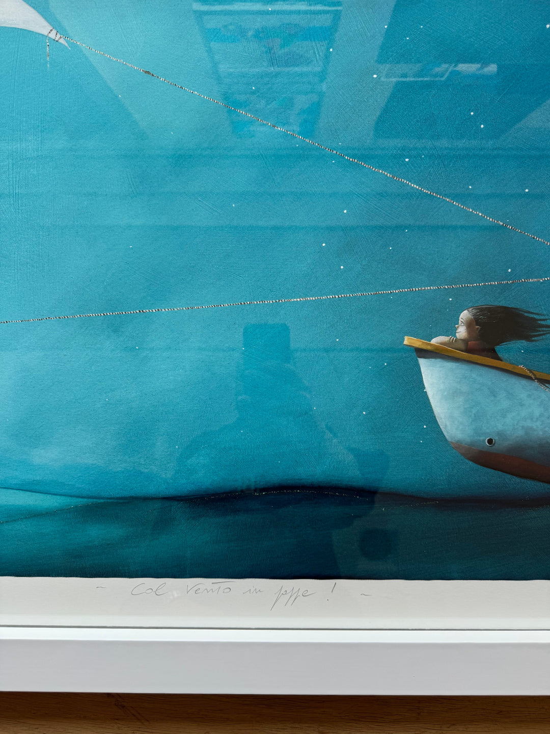 Opera incorniciata: "Col vento in poppa" | Diego Santini