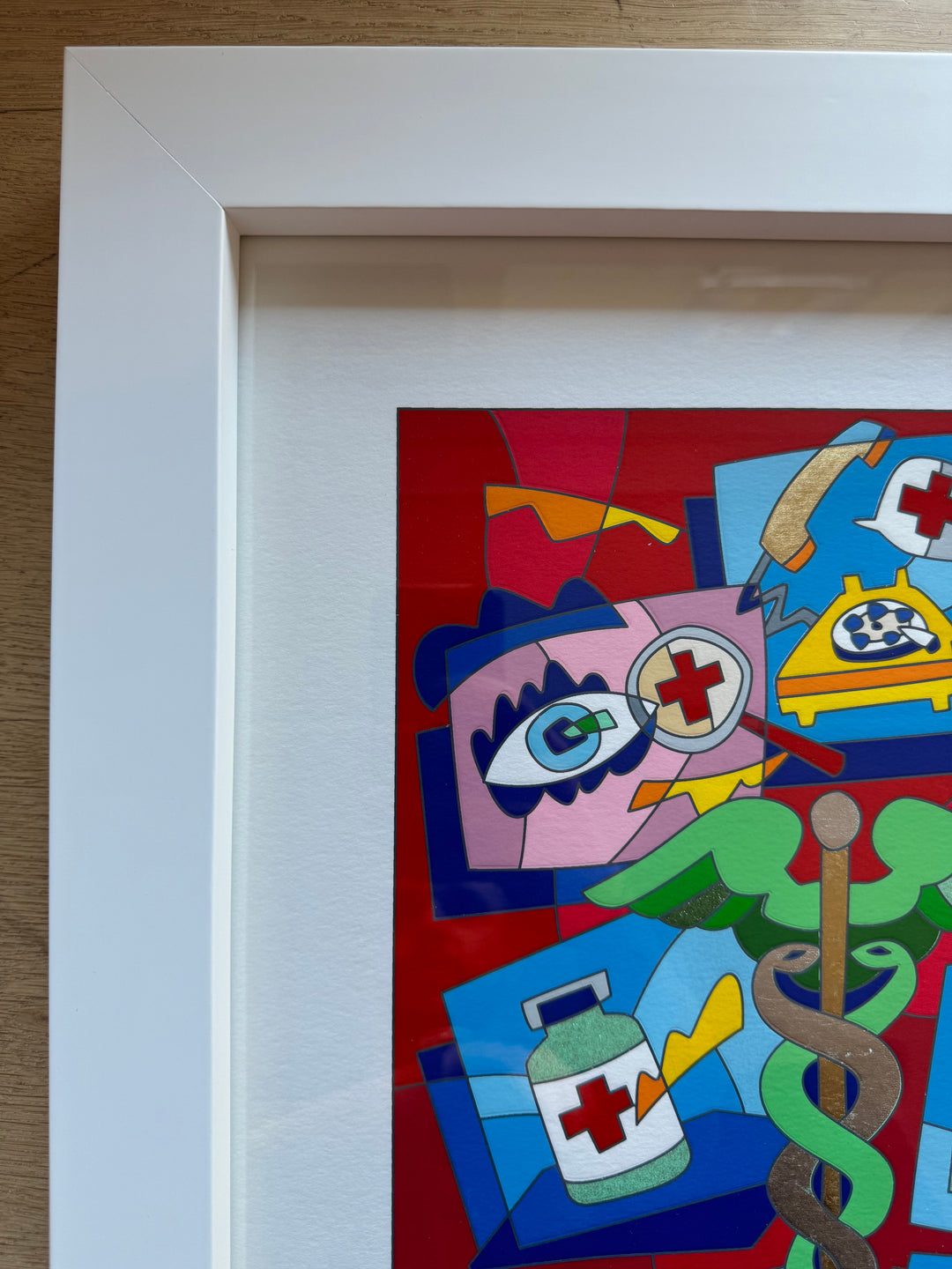 Opera incorniciata: Esculapio | Ugo Nespolo