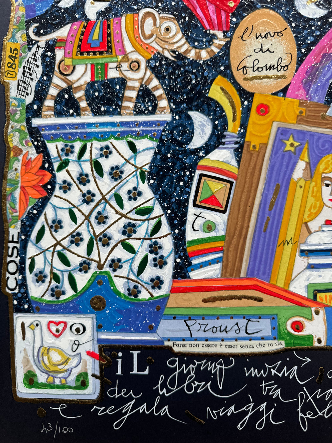 Il giorno inizia dalle pagine dei libri (fondo blu) | Francesco Musante