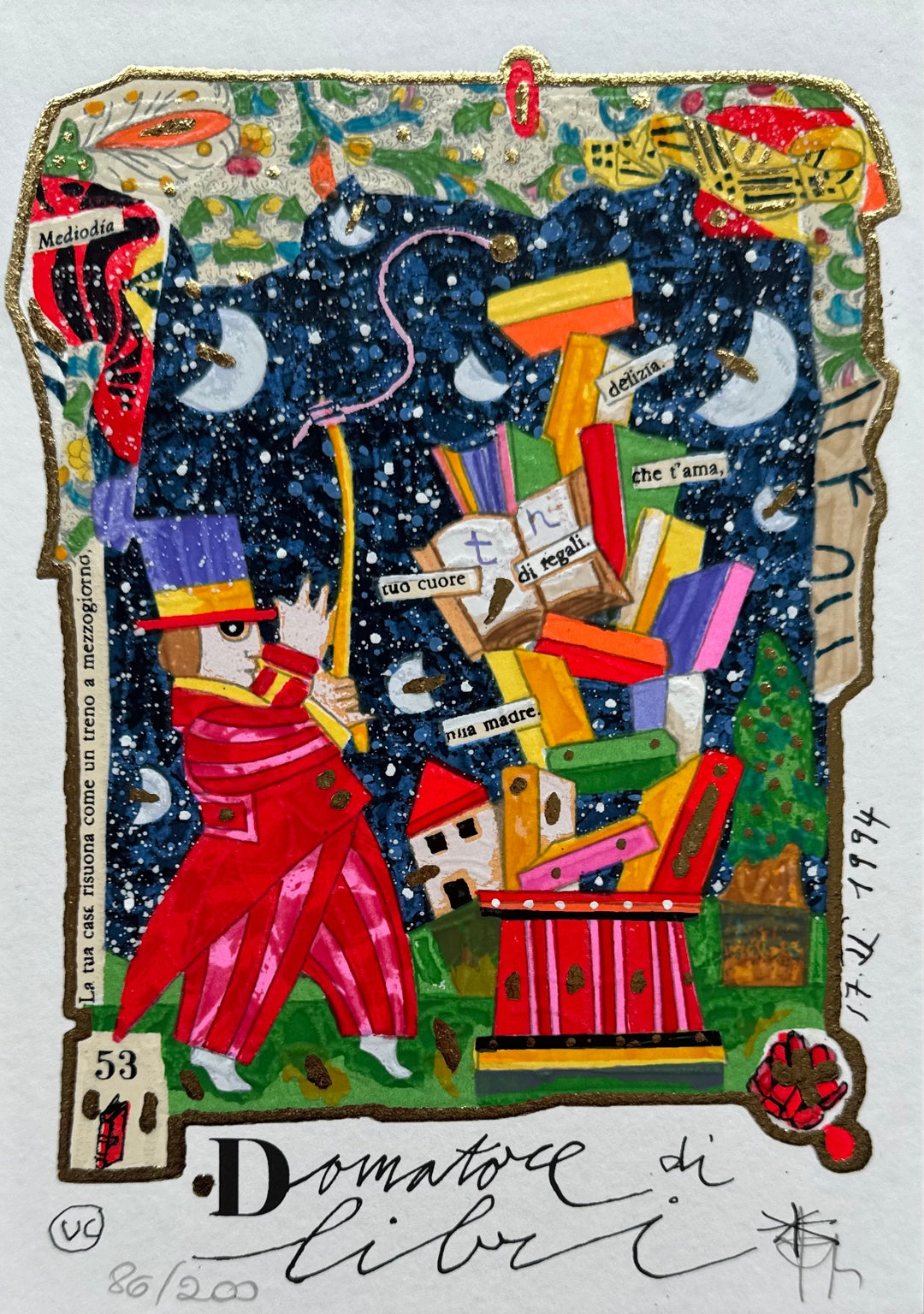 Domatore di libri (fondo bianco) | Francesco Musante