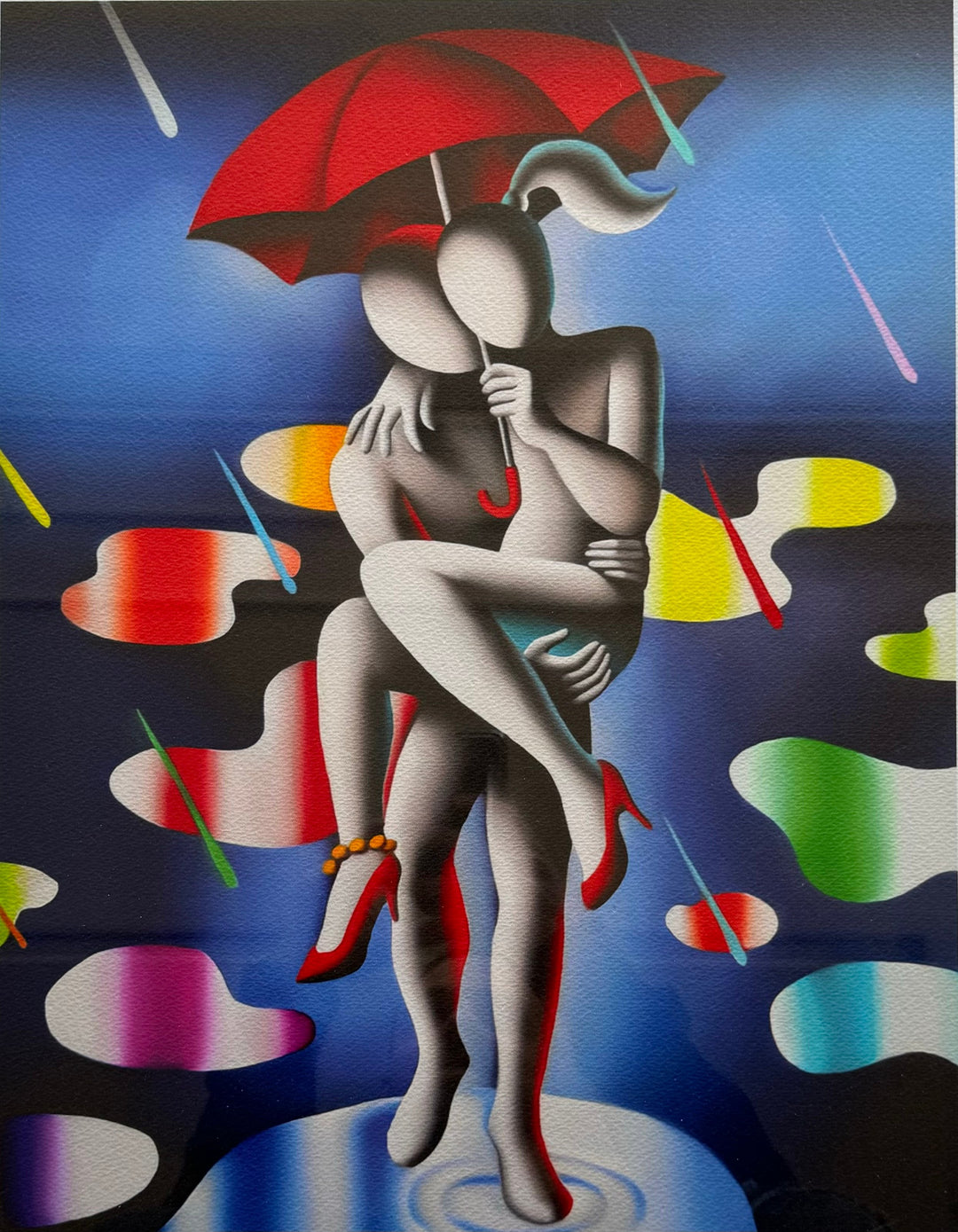 Opera incorniciata: Passion in the rain | Mark Kostabi