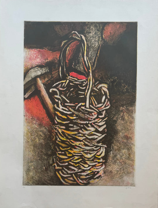Natura morta: Cesto con martello | Renato Guttuso