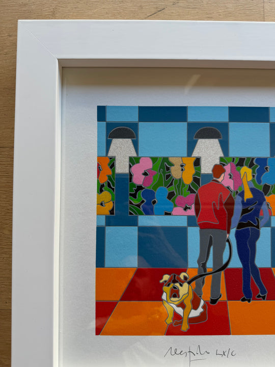 Opera incorniciata: Pop walk  | Ugo Nespolo