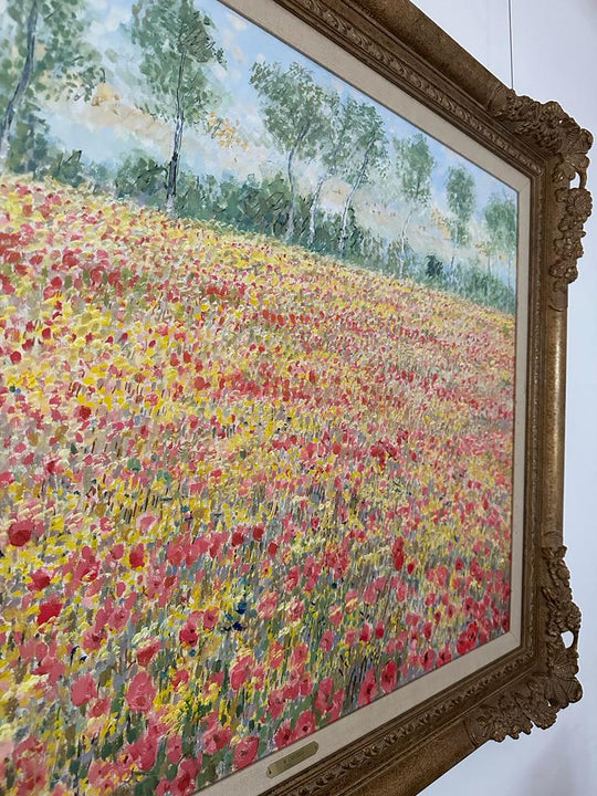 A meadow of spring flowers and poppies | Michele Cascella