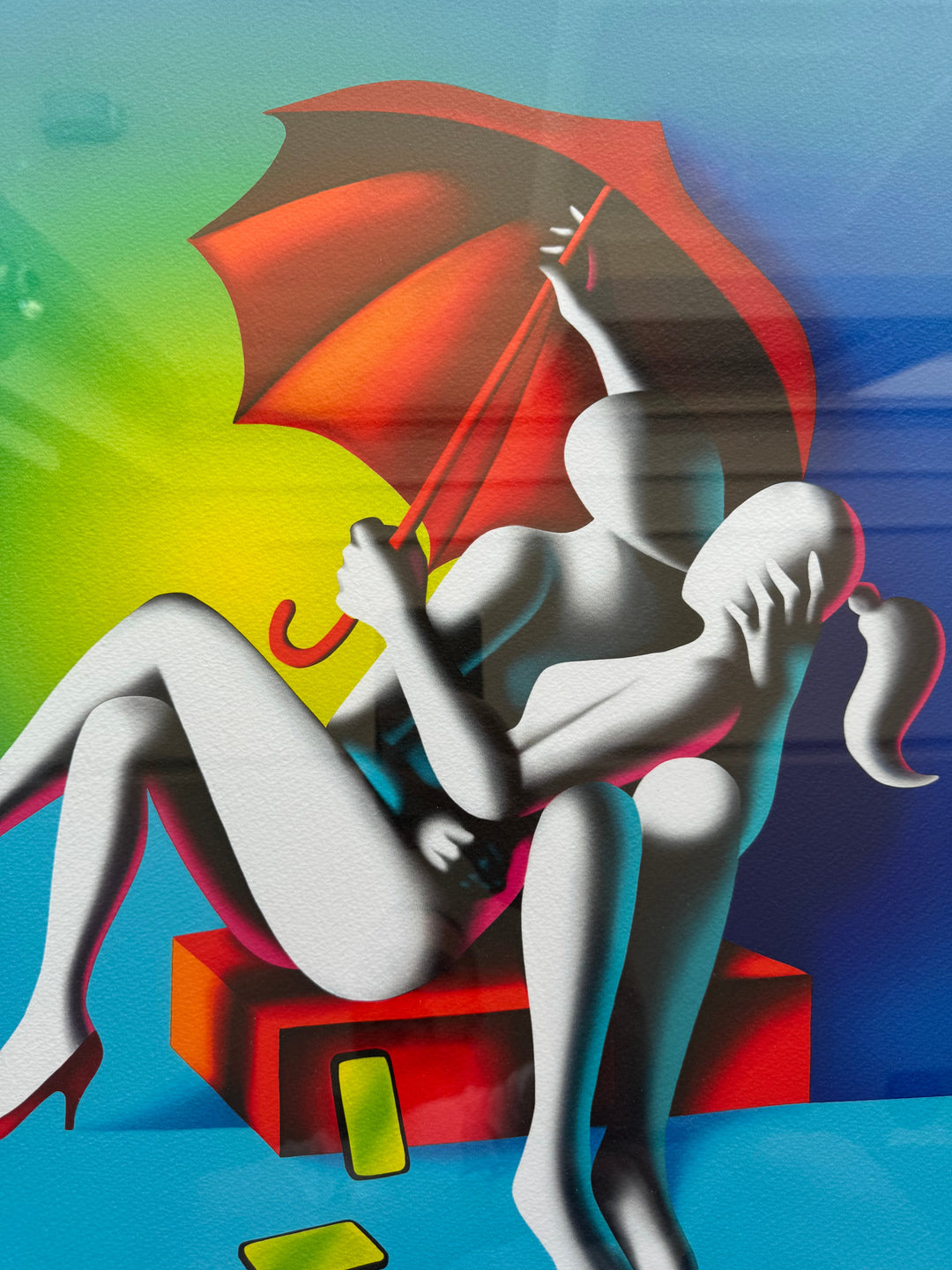 Opera incorniciata: Liberi dal mondo virtuale  | Mark Kostabi