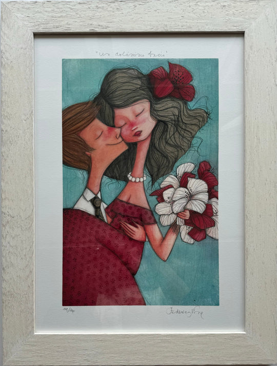 Opera incorniciata: Un Dolcissimo Bacio | Federica Porro