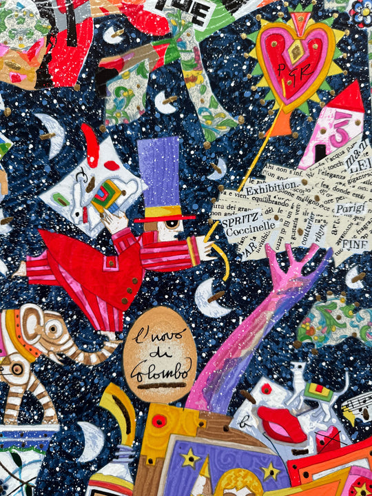 Il giorno inizia dalle pagine dei libri (fondo blu) | Francesco Musante