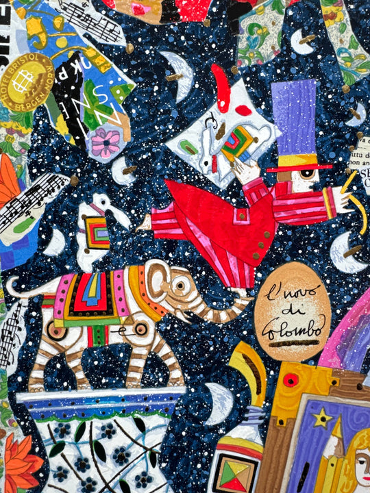 Il giorno inizia dalle pagine dei libri (fondo blu) | Francesco Musante